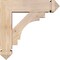 Ekena Millwork Merced Arts and Crafts Smooth Bracket w/ Offset Brace, Douglas Fir, 5 1/2"W x 18"D x 18"H BKT0604X18X18MRC03SDF - alternate 2